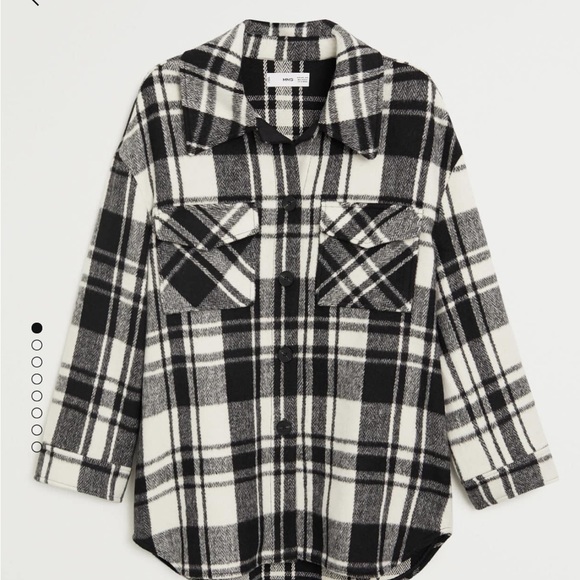 Mango Wool Blend Plaid Shacket - Picture 1 of 5